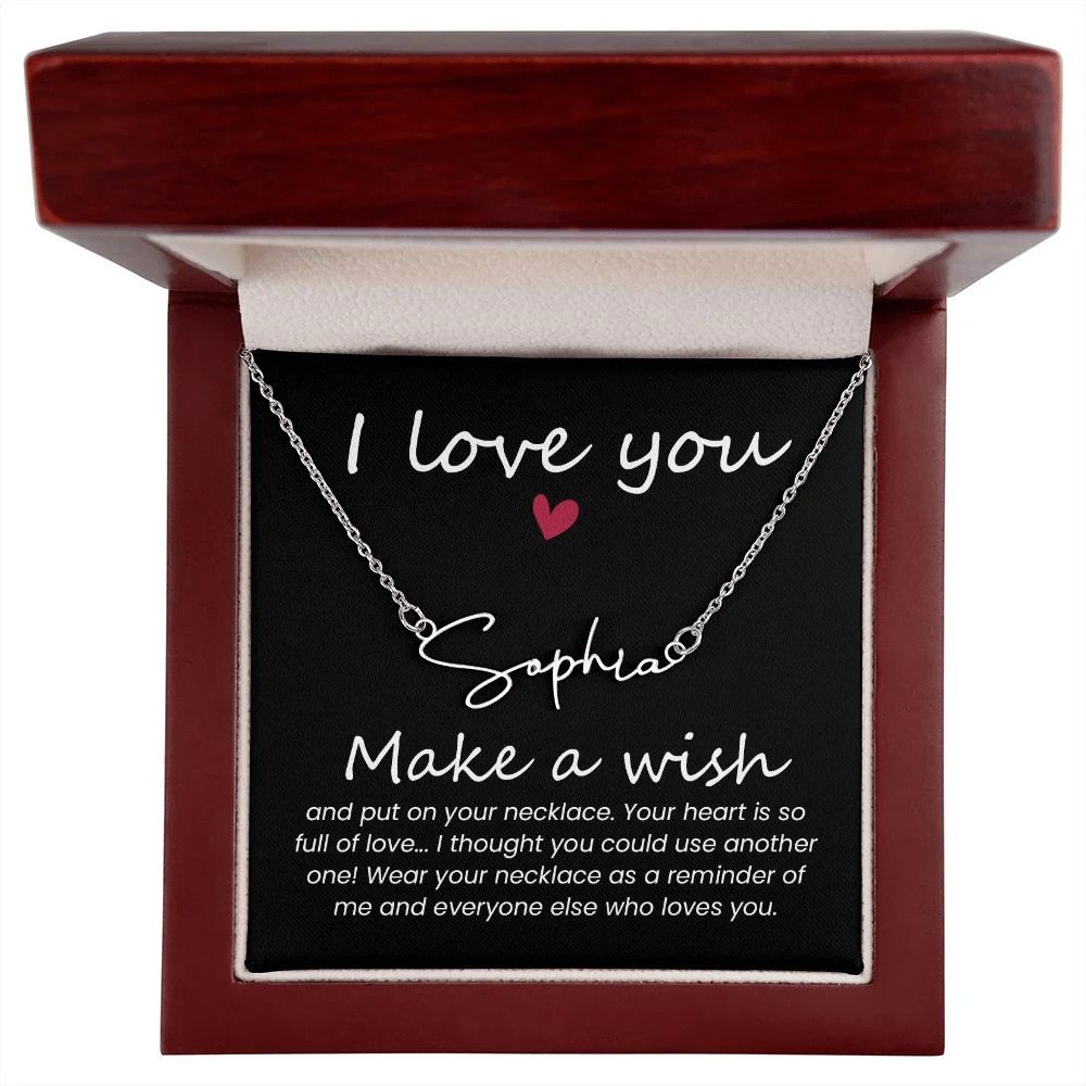 Your Heart is So Full of Love Personalized Silver Tone Name Necklace Custom N
